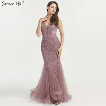 Новые Дубай сексуальные с открытой спиной модные вечерние платья без рукавов Бисероплетение блестками Формальные Вечерние платья Serene Хилл LA6566