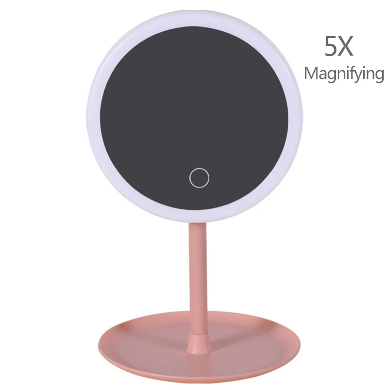 

Makeup Mirror Vanity Magnifying LED Lighted Bright and Cosmetic Beauty Portable 90 Degree Rotating Adjustable Arm with USB Cable
