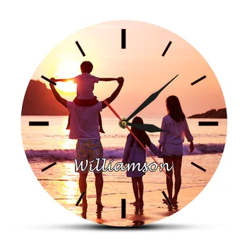Orologio da parete con foto personalizzate stampa HD a colori Design personalizzato orologio per la tua famiglia aggiungi qualsiasi foto o testo edit gratuiti