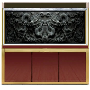 

[JX-2015] Fish tank background HD dragon series aquarium sticker mural decoration painting pattern size can be customized