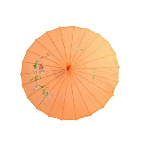 Китайский винтажный Шелковый Зонтик Свадебный Фото Зонтик реквизит для танцев винтажный Шелковый Зонтик Свадебный зонтик реквизит для танцев домашний декор - Цвет: Оранжевый