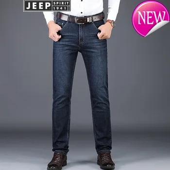 

Stretch Men's Jeans Blue Denim Business Slim Fit Jeans Size 38 Autumn Winter Jean for Men