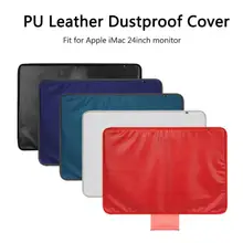 Housse de protection en cuir PU pour écran LCD Apple IMac, 24 pouces, anti poussière, colorée, avec poche arrière, pour moniteur d'ordinateur