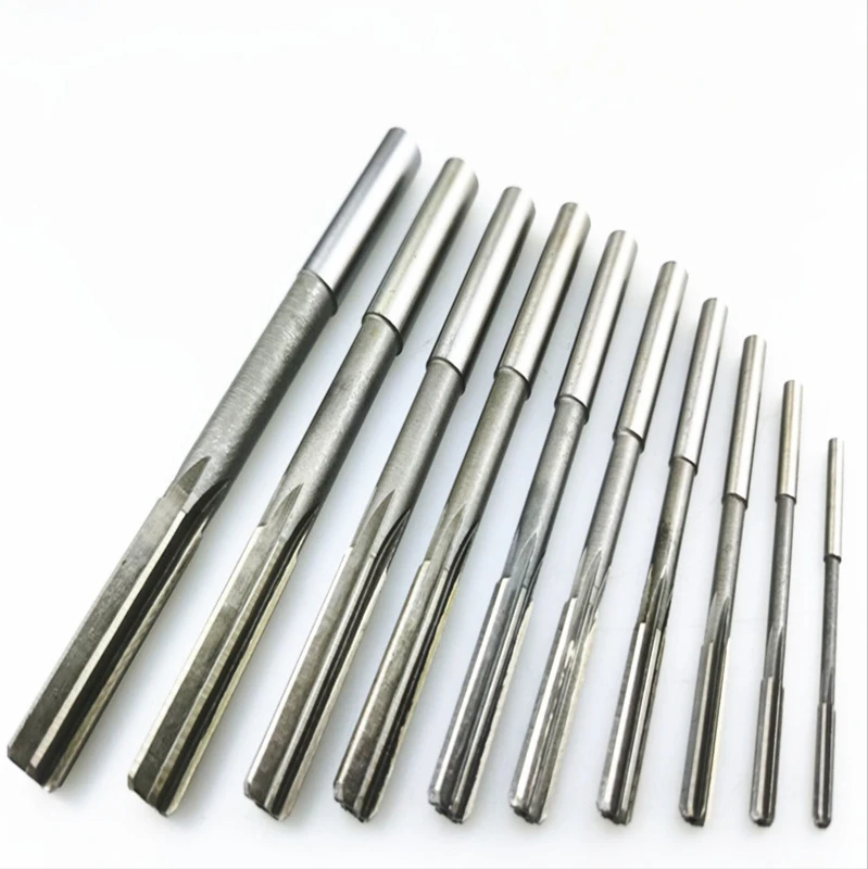 Cutting Tools Hand Reamer 1 set Machinery Reamer HSS High Speed Steel Straight Shank Reamer Set 3-4-5-6-7-8-9-10-11-12H7H8 4
