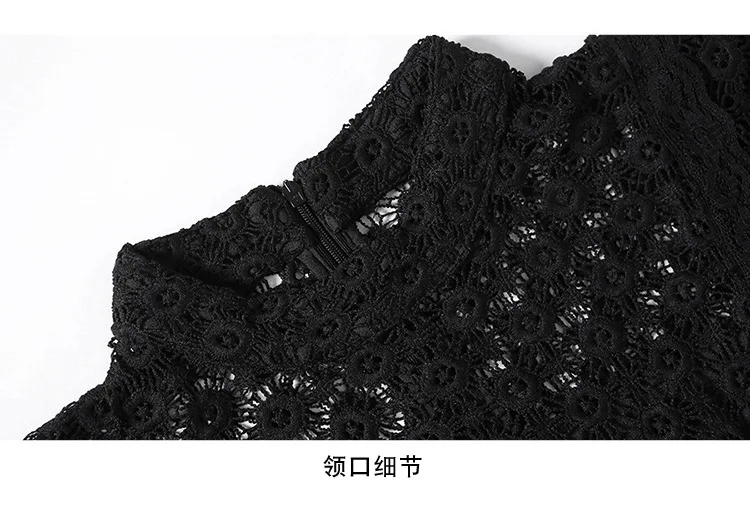 Angelababy, стиль знаменитостей,, Осеннее женское платье, водорастворимое, кружевное, открытое, в горошек, плиссированное платье, 8887