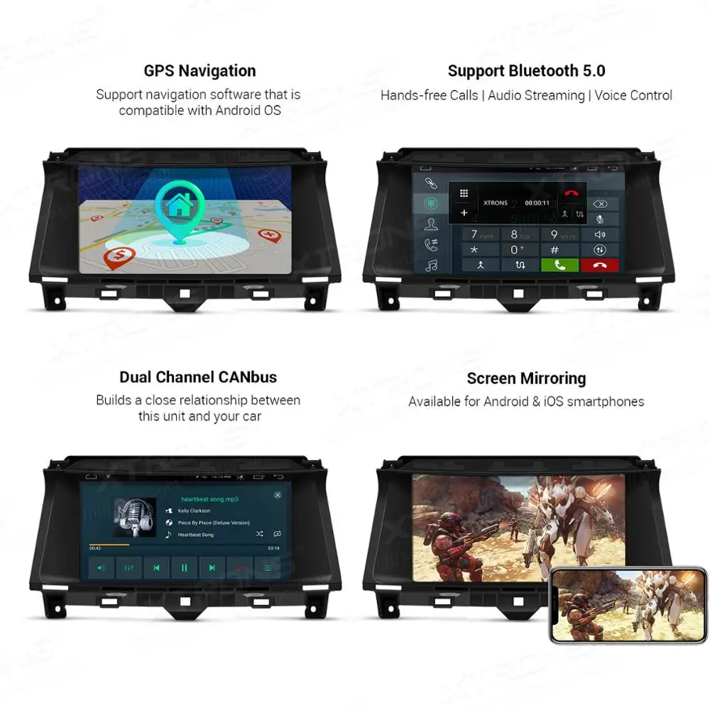 XTRONS 9 ''ips новейшей ОС Android DSP gps навигации Автомобильный мультимедийный плеер для HONDA Accord 2008 2009 2010 2011 2012 без DVD