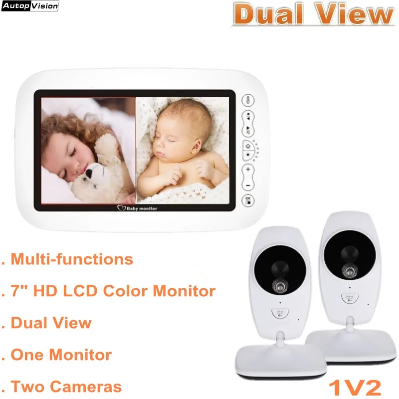 Baby monitor della macchina fotografica di Dual View display LCD 720P HD Da 7.0 Pollici senza fili