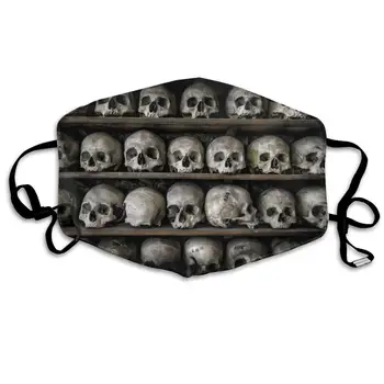 

Garde Art Studio Face Mask Comfy & Funny Fashion Dust-Proof Masks, Skulls Head Bones Death Skull Black Protective & Warm