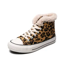 Женские ботинки с леопардовым принтом; очень теплые зимние ботинки; женские замшевые ботильоны; женская зимняя обувь