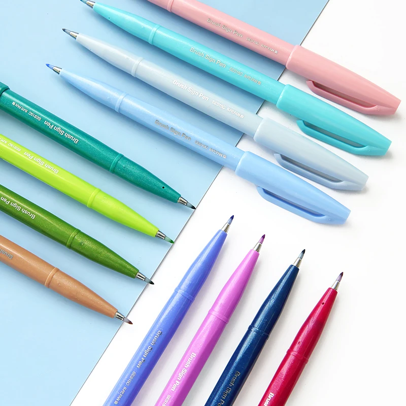 Японская ручка кисточка Pentel 1 шт. специальная цветная маркер для рисования