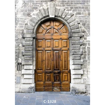 

SHENGYONGBAO Vinyl Custom Photography Backdrops Prop Classical Wooden doors Theme Photography Background GD20518-48