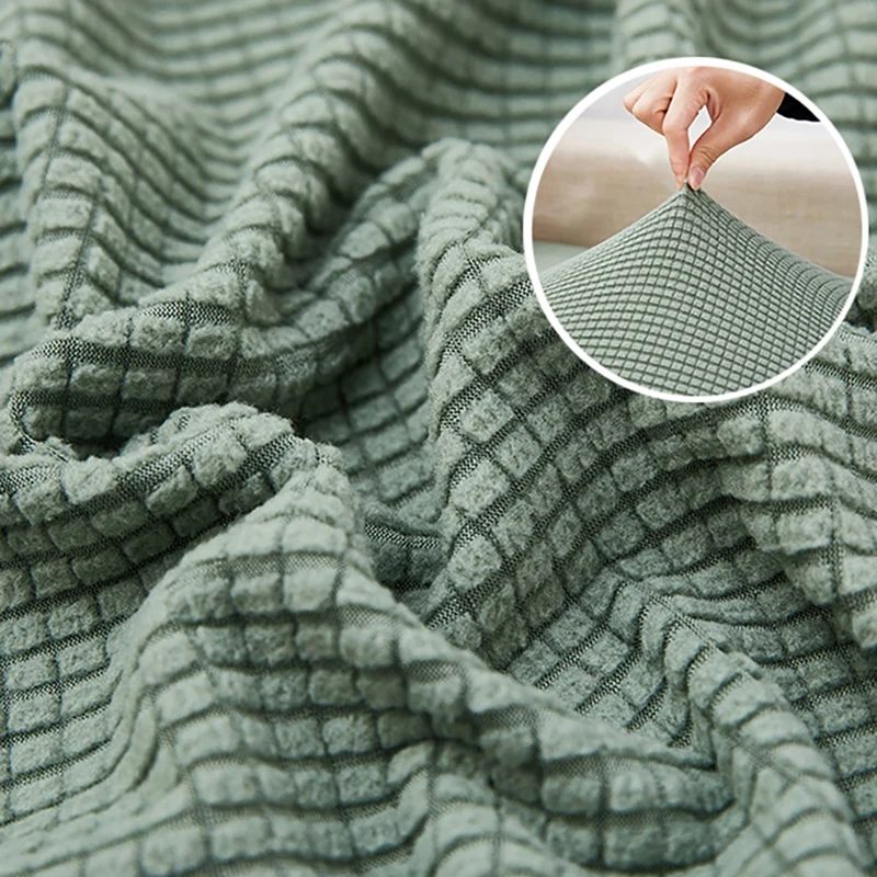 Jacquard Sofa Cushion Cover Solid Color Furniture Couch Covers for Living Room Home Spandex Stretch Washable Removable Protector 4