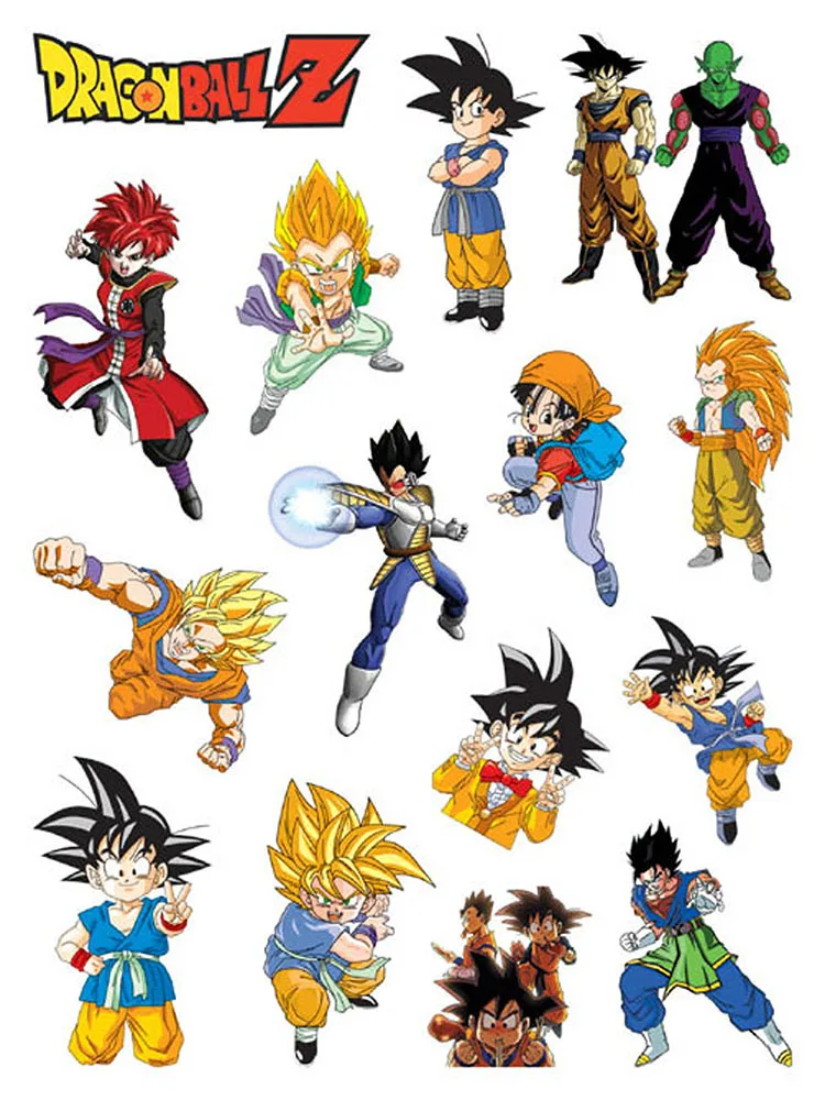 

Waterproof Temporary Tattoo Sticker Dragon Ball Cartoon Anime tatto stickers flash tatoo fake tattoo for kids men women girl