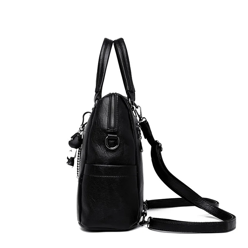 

2018 New Style Backpack Women's Korean-style Fashion Casual Schoolbag Versatile Soft Leather Female Backpack