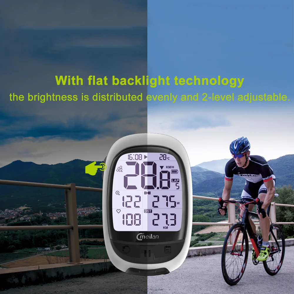 

MEILAN Bike Computer M2/M3 GPS Cadence Heart Rate MTB Power Meter Speed Candence Cycling Navigation Computer