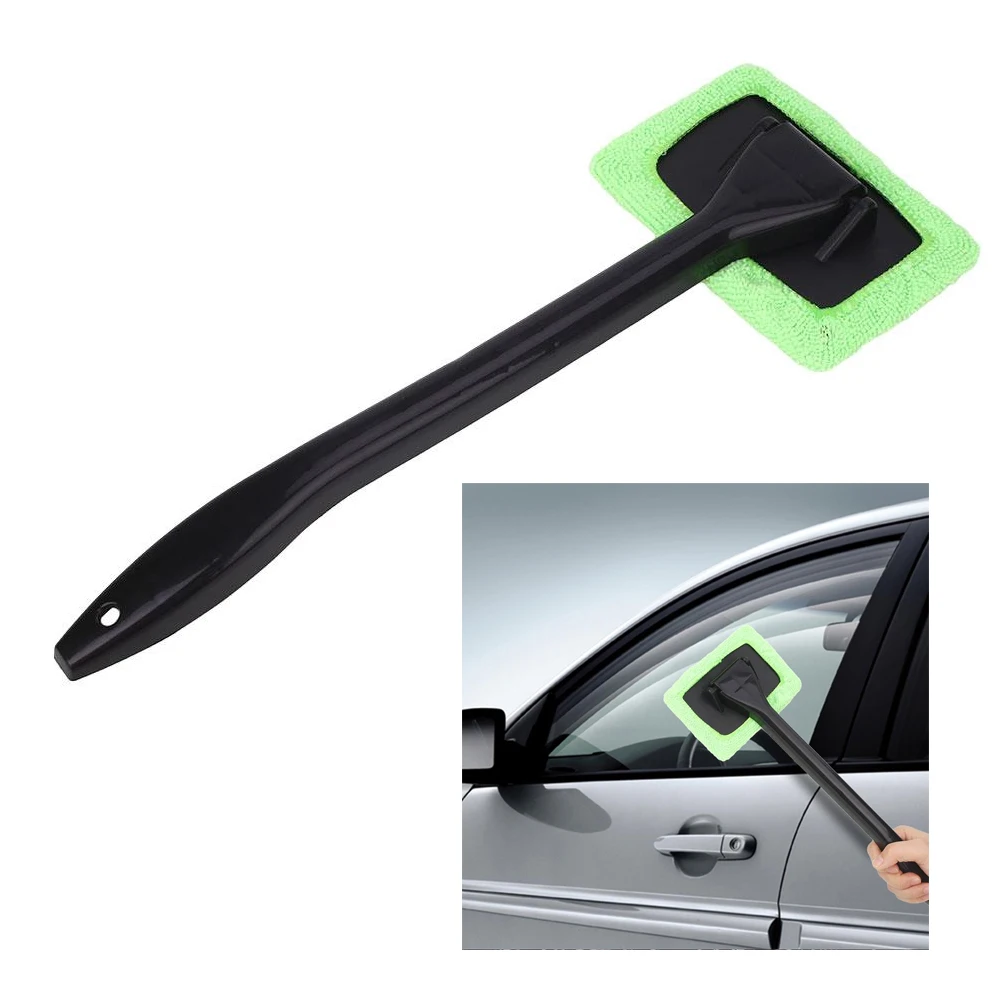 Vehemo Green Brush Windscreen Cleaning Brush Vehicle Car Wash Brush for Hand Tool Window Wiper for Towel