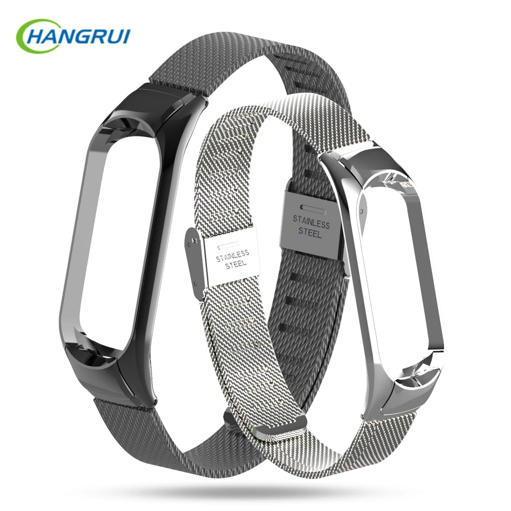 Металлический ремешок для mi band 3 4 Смарт часы нержавеющая стальные браслеты для Xiaomi mi группа 4 NFC глобальной браслет Мода для mi band 3
