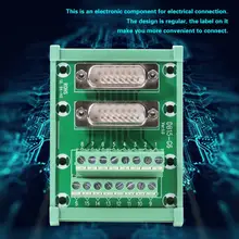 DB15-G6 Double Male Head DIN Rail Mount Interface Module Terminal Block Board Solderless Wire Terminal DB15-G6 Double Male Head DIN Rail Mount Interface Module Terminal Block Board Solderless Wire Terminal