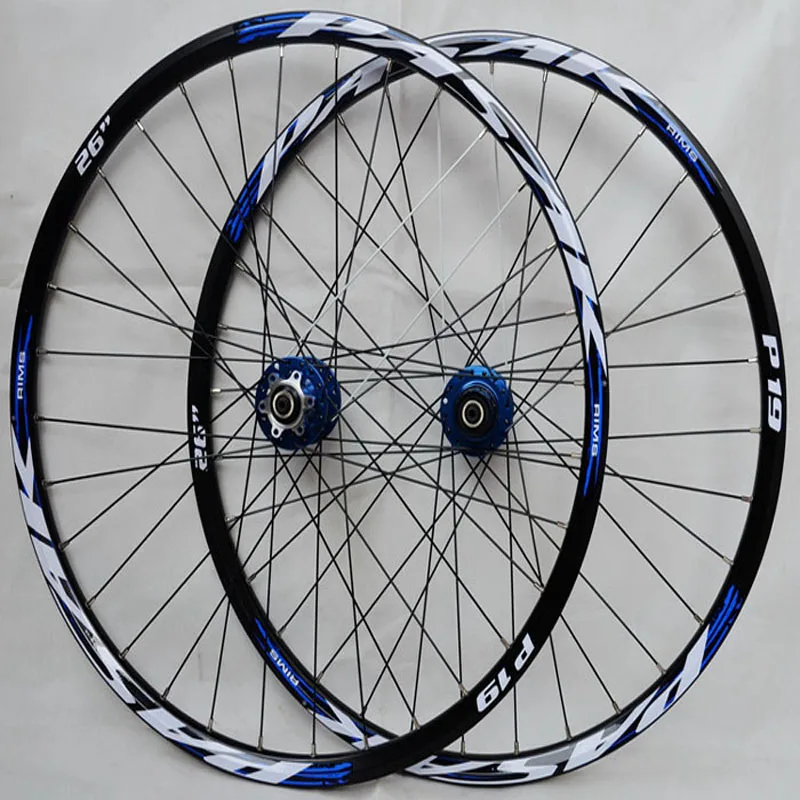 29 Blue Hub Blue Pasak Mtb Колесная 2" 27,5" 29er дисковый тормоз 32 отверстия Bicicleta Aro 29 герметичный подшипник передний 2 задний 4 двухэтажные диски A/V клапан - Цвет: 29 Blue Hub Blue