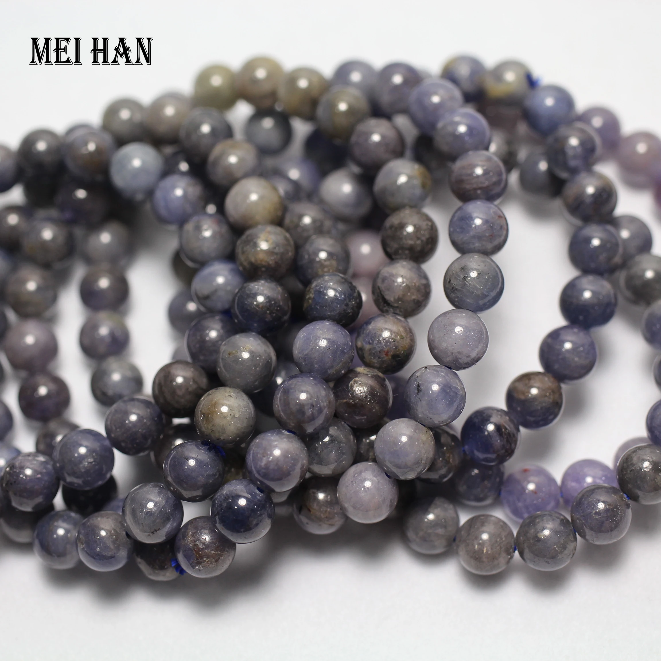 Meihan(21 бисер/комплект/23 г) натуральный Танзанит 8,3-8,8 мм Гладкие Круглые Бусины, камень для ювелирного дизайна