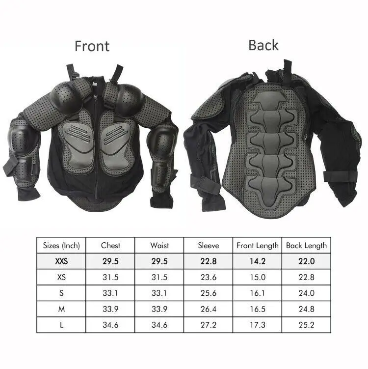 Boys Girls Youth Child Kids Body Protection Motocross Armor suits skiing skating elbow Knee care armor