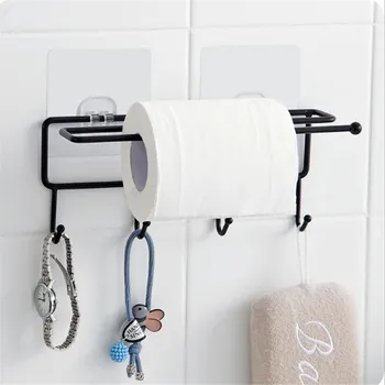 

Home storage shelf Practical Self Adhesive Kitchen Towel Utensil Rack Bathroom Shower Caddy Storage 4 Hooks organizador