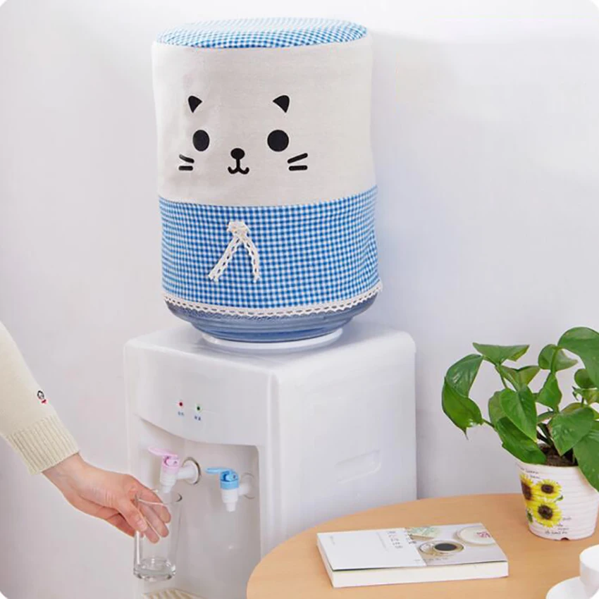 Cute Cartoon Water Dispenser Barrel Covers Durable Dust Proof Fabric Bucket Covers Furniture Cover Protector for Home Office, water dispenser cover