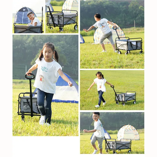 Kültéri Kemping Összecsukható Szállítási Kocsi Hordozható Többfunkciós Nagy Kapacitású Bevásárló Otthoni Kerti Hódok - Image 4