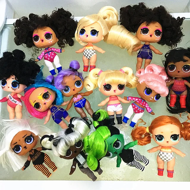 Series 5 Hairgoals Change Color Lols 8cm Big Sister Hair Dolls Lols Bhaddie  Doll Set Splatters Set Kids Play Toy Birthday Gift - Dolls - AliExpress
