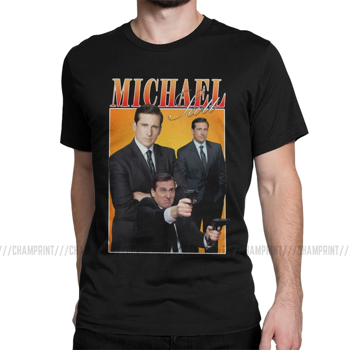 Michael Scott Homage The Office Men T Shirts Tv Series Dwight SchruteJim Halpert Tees Short Sleeve T-Shirts Cotton Plus Size 2