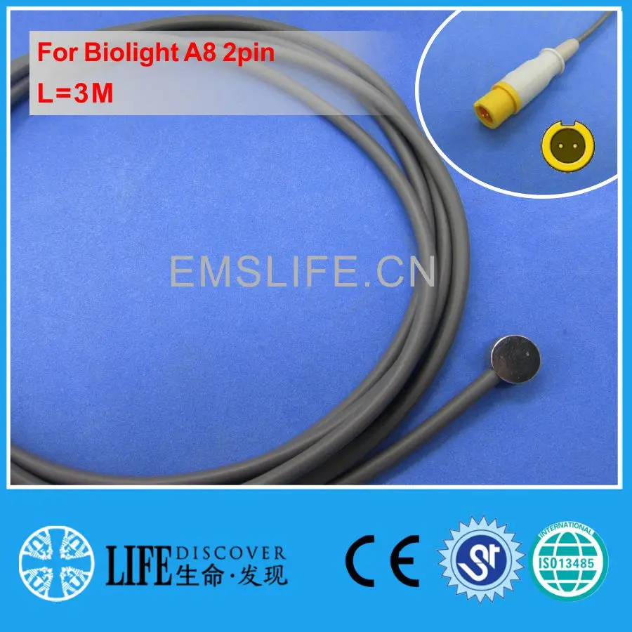 

2019-Adult skin-surface temperature probe for Comen c60 2pin patient monitor
