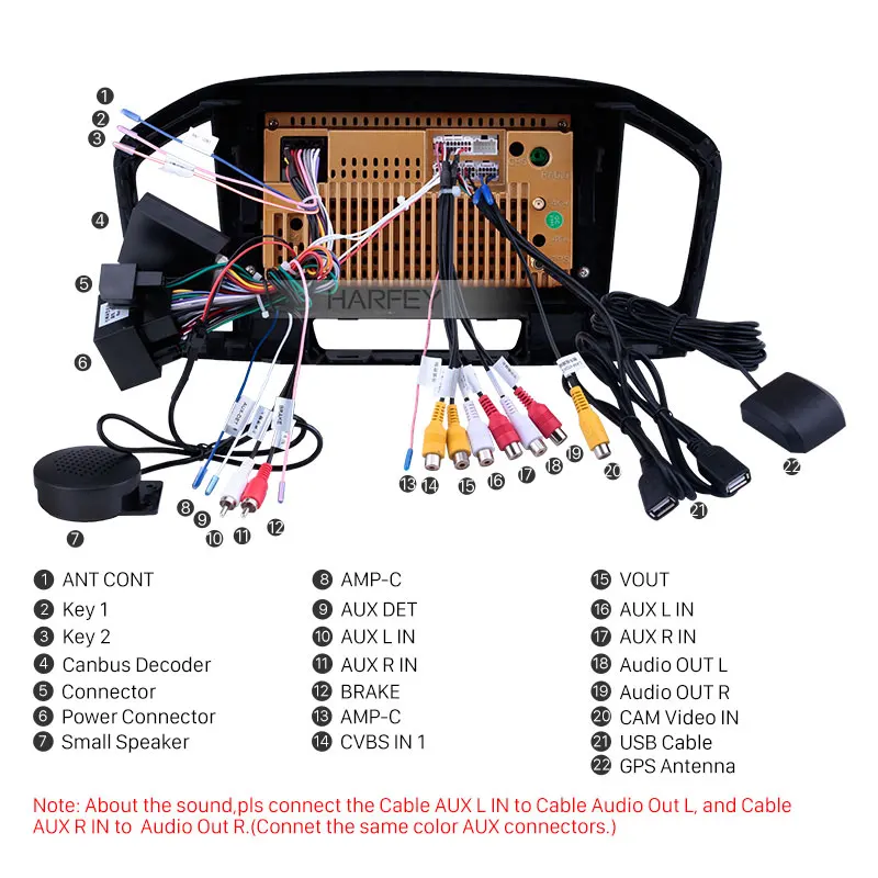  Harfey Car GPS 9 inch Carplay Navi 2Din 1+16GB Radio Unit Player Android 8.1 for Buick Regal 2009-2