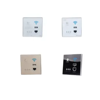 

300Mbps 220V Power AP Relay Smart Wireless WIFI Repeater Extender Wall Embedded Router Panel USB Socket