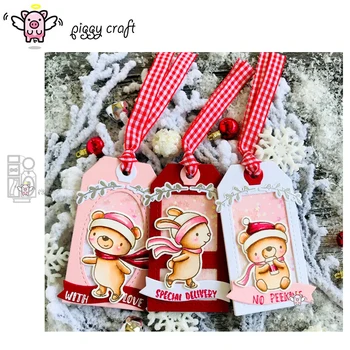 

Piggy Craft metal cutting dies cut die mold Various shape label tags Scrapbook paper craft knife mould blade punch stencils dies
