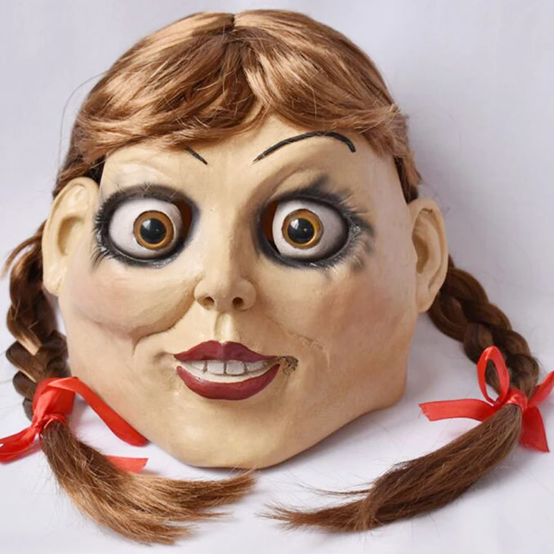 Annabelle подходит для дома Хэллоуина маски костюмированной вечеринки латекс