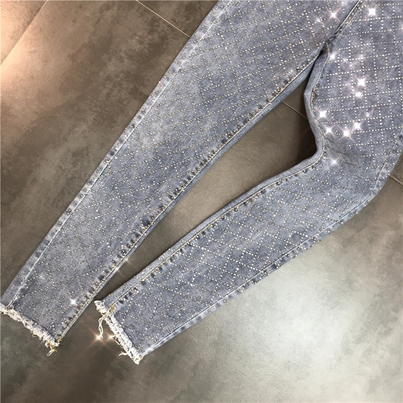 Новое пополнение детских зимних ноги бриллиантовыми решетки сверла очень развивать нравственность узкие брюки джинсы трусики