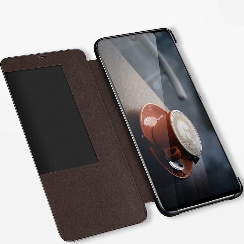 Чехол-книжка из натуральной кожи для телефона huawei mate 20 Pro RS P30 Pro, текстурный смарт-чехол для телефона, полный корпус, бизнес-защита
