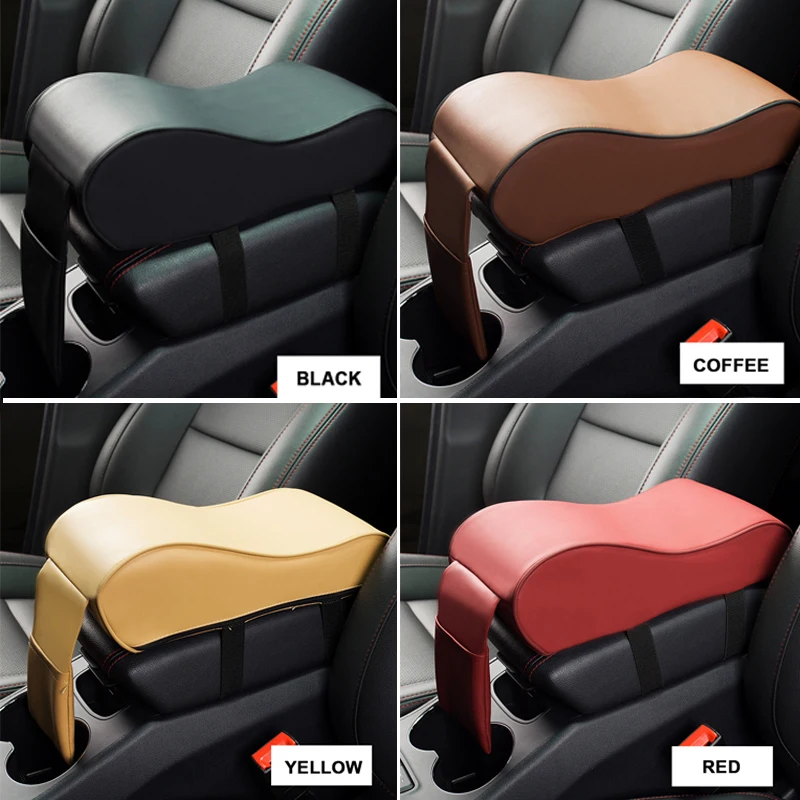 Monrand Universal Center Console Armrest Pad,Car Center Console Cover PU Car Armrest Cover Fit for Most Vehicles Car Accessories,Waterproof Car Armrest Seat Box Cover Protector 