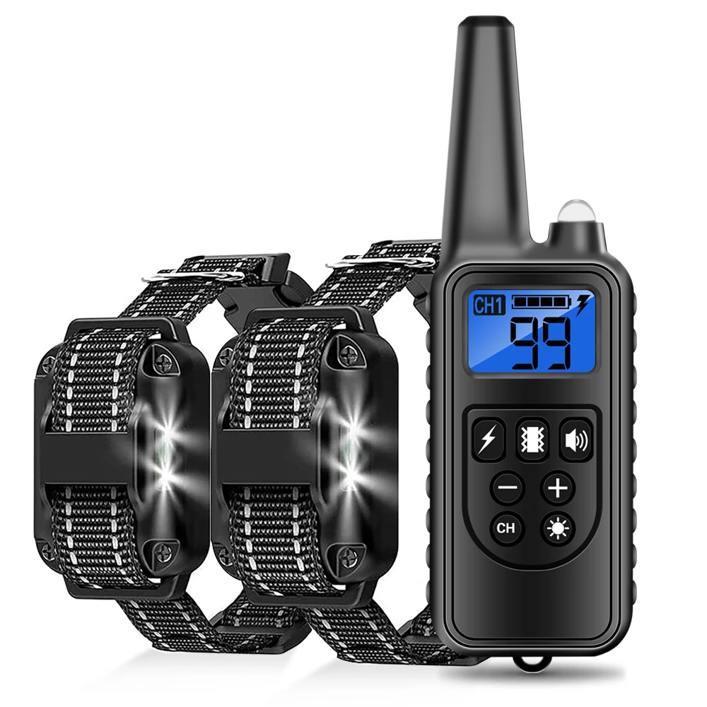 petsmart dog collars	 800m Electric Dog Training Collar Waterproof Rechargeable Remote Control Pet with LCD Display for All Size Shock Vibration Sound dog chain collar Dog Collars