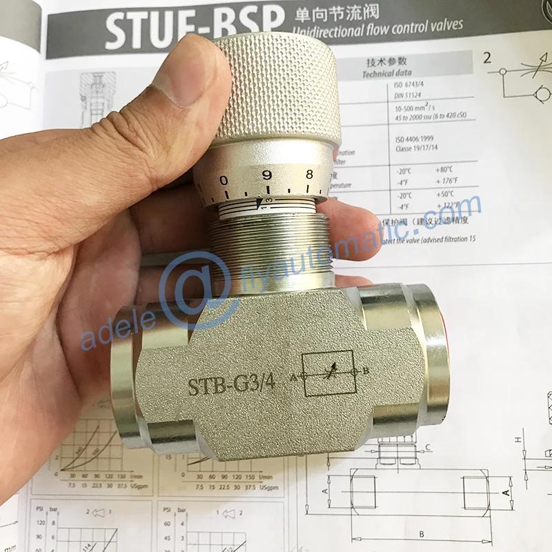 Carbon Steel Flow Control Valve Stbg3/4 Stb Series 3/4" Bidirectional