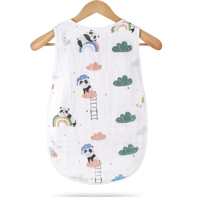 Baby Sleeping Bag 3 layer Newborn Muslin Cotton thick Vest Type Gauze