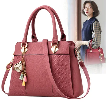 

WOMEN'S Bag New Style Fashion WOMEN'S Bag Middle-aged Mom Saffiano Bag Versatile Shoulder Handbag Korean-style