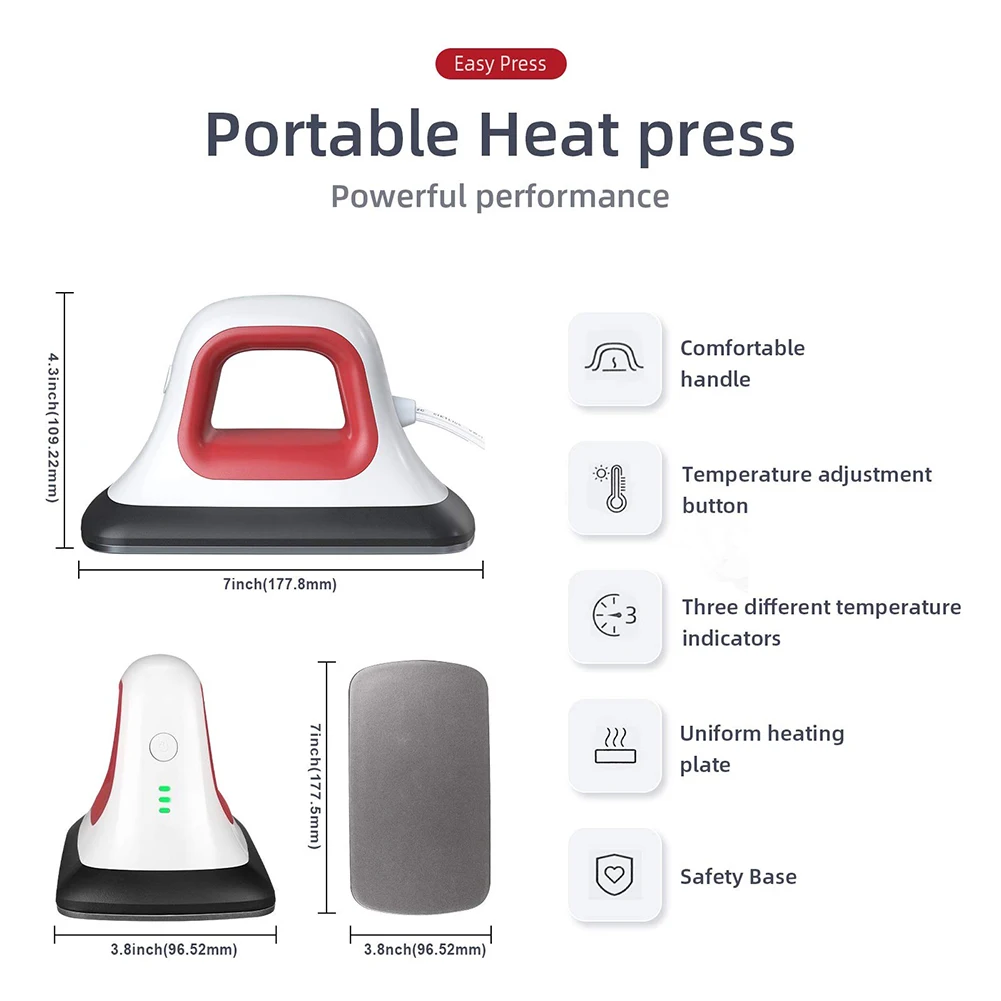 Mini Portable Heat Press Machine Sublimation Digital Transfer Printing Machine For T-shirts Shoes Transfer And Ironing mini printer