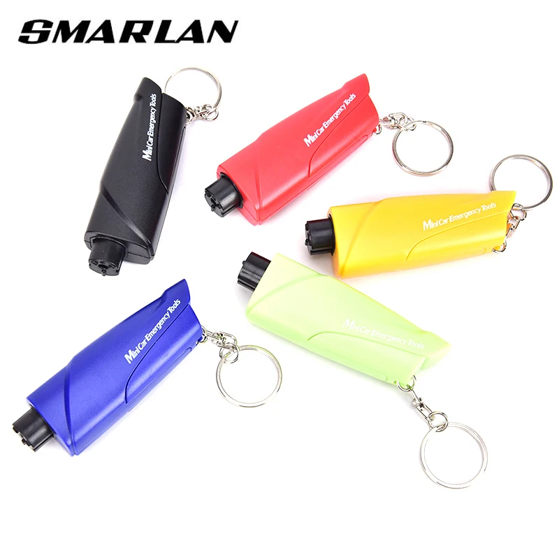 SMARLAN Portable Safety Hammer For Car Side Window Breaking Seat Belt Cutter Life-saving Escaping Emergency Tool With Key-chain