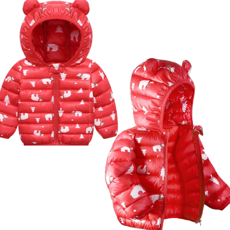 

Girls Coat 2019 Winter New Cartoon Printing Children's Parkas Clothes Boys and Girls Baby Children's Parkas Coat Outerwear