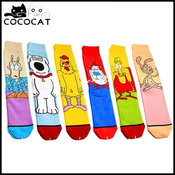 

COCOCAT Bob Esponja Funny Socks Men Joker Novelty Novedades Street Wear Crazy Hip Hop Socks Wholesale 611w