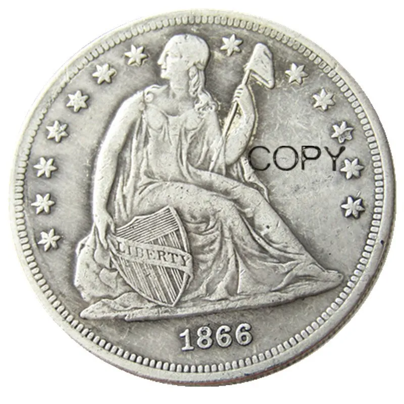 1866 сидя Liberty Dollar посеребренные копии монет