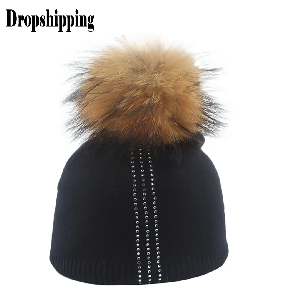 Лисы мяч бриллианты женский берет для мальчиков и девочек Повседневная теплая дамская шляпа шерстяная шапка вязаные шапки Панама береты sombrero mujer# ZD