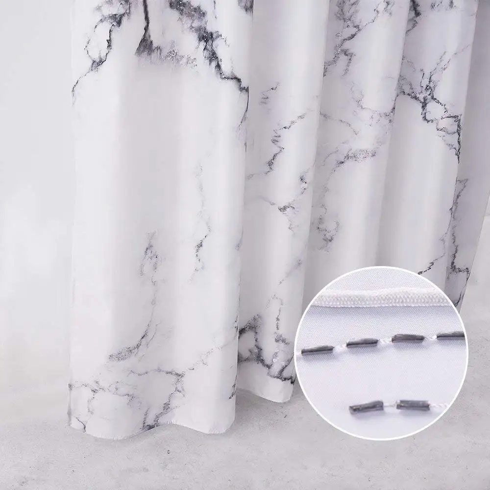 Shower Curtains Polyester Decorative Bathroom Waterproof Mold-proof Anti-Bacterial 12pcs Hooks Privacy Protection 72x72inch