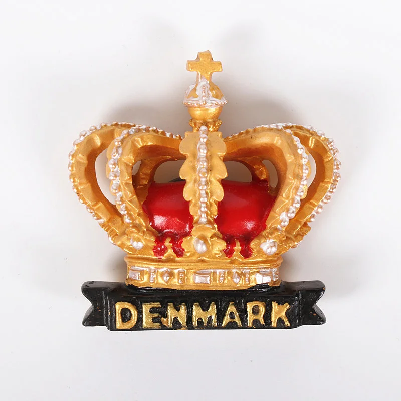 denmark Магнитный холодильник паста маска-Корона Танцующая девочка мальчик моделирование 3d Творческие маленькие подарки холодильник магнит коллекция сувенир - Цвет: denmark
